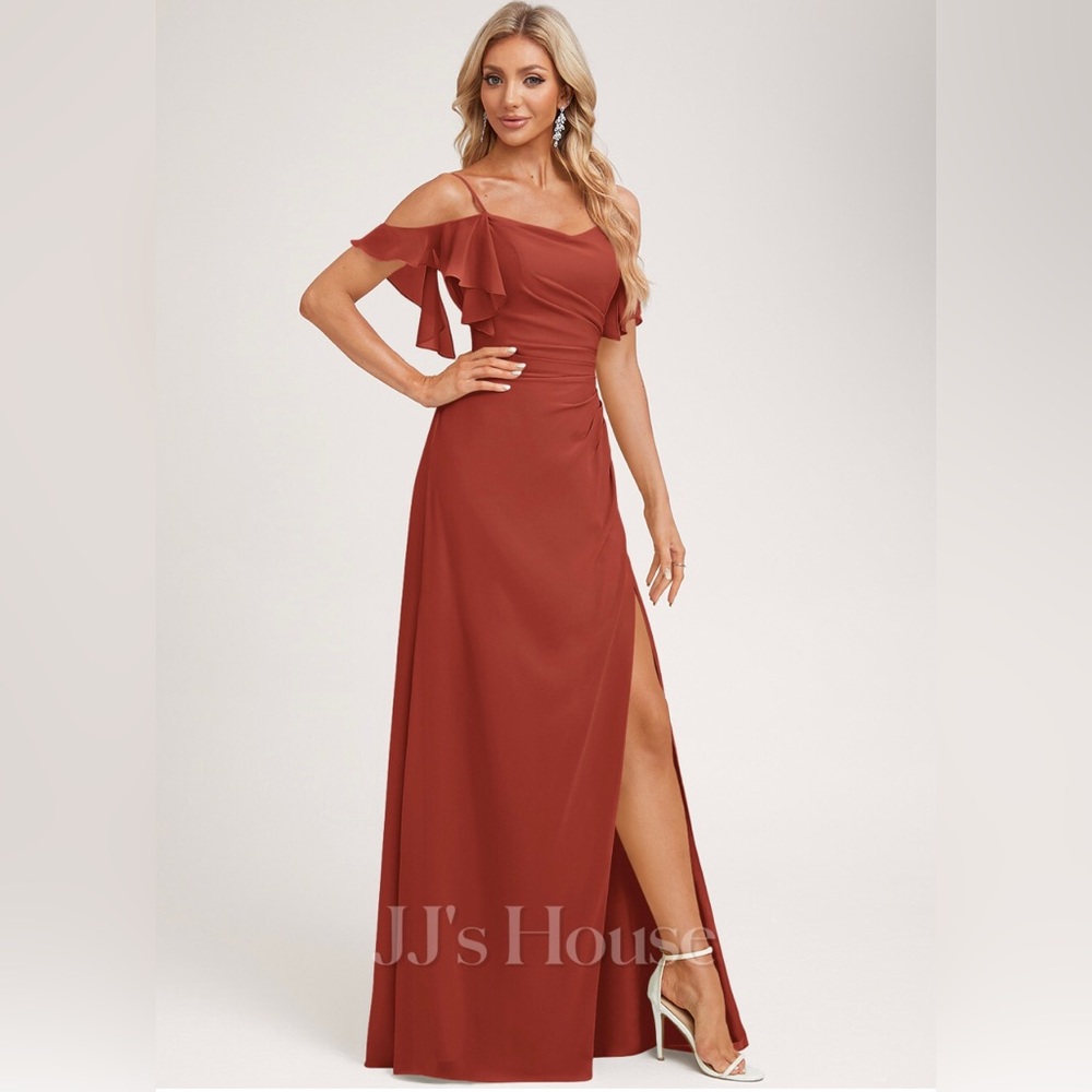 Elegant rust colored dress